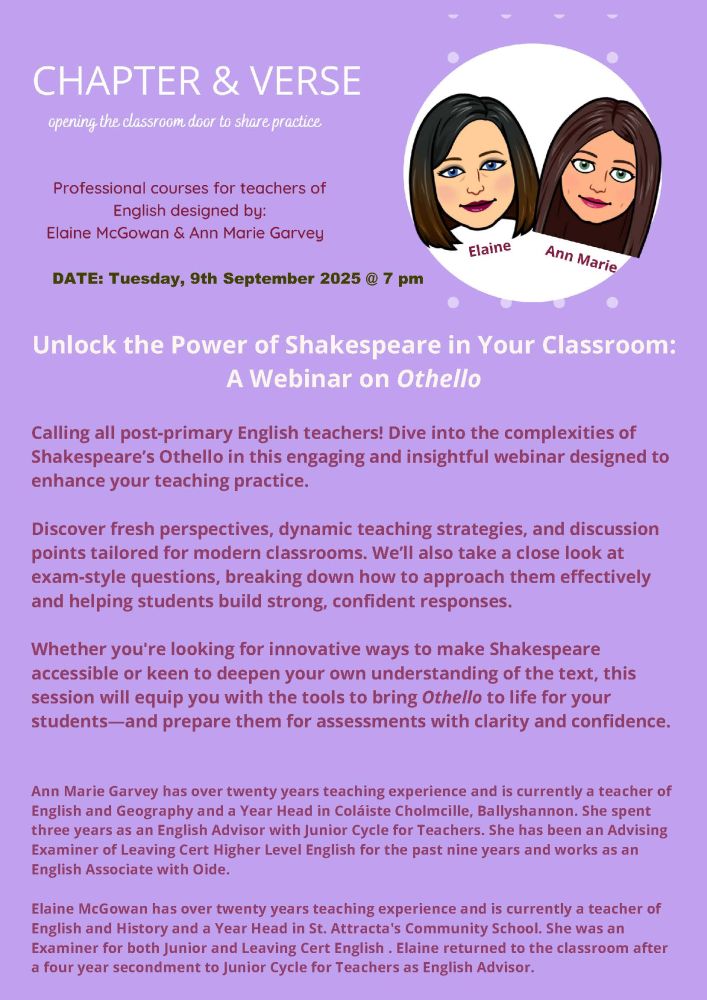 9th september 2025 examining othello leaving cert english