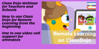 PRIMARY: WEBINAR CLASS DOJO ONLINE LEARNING